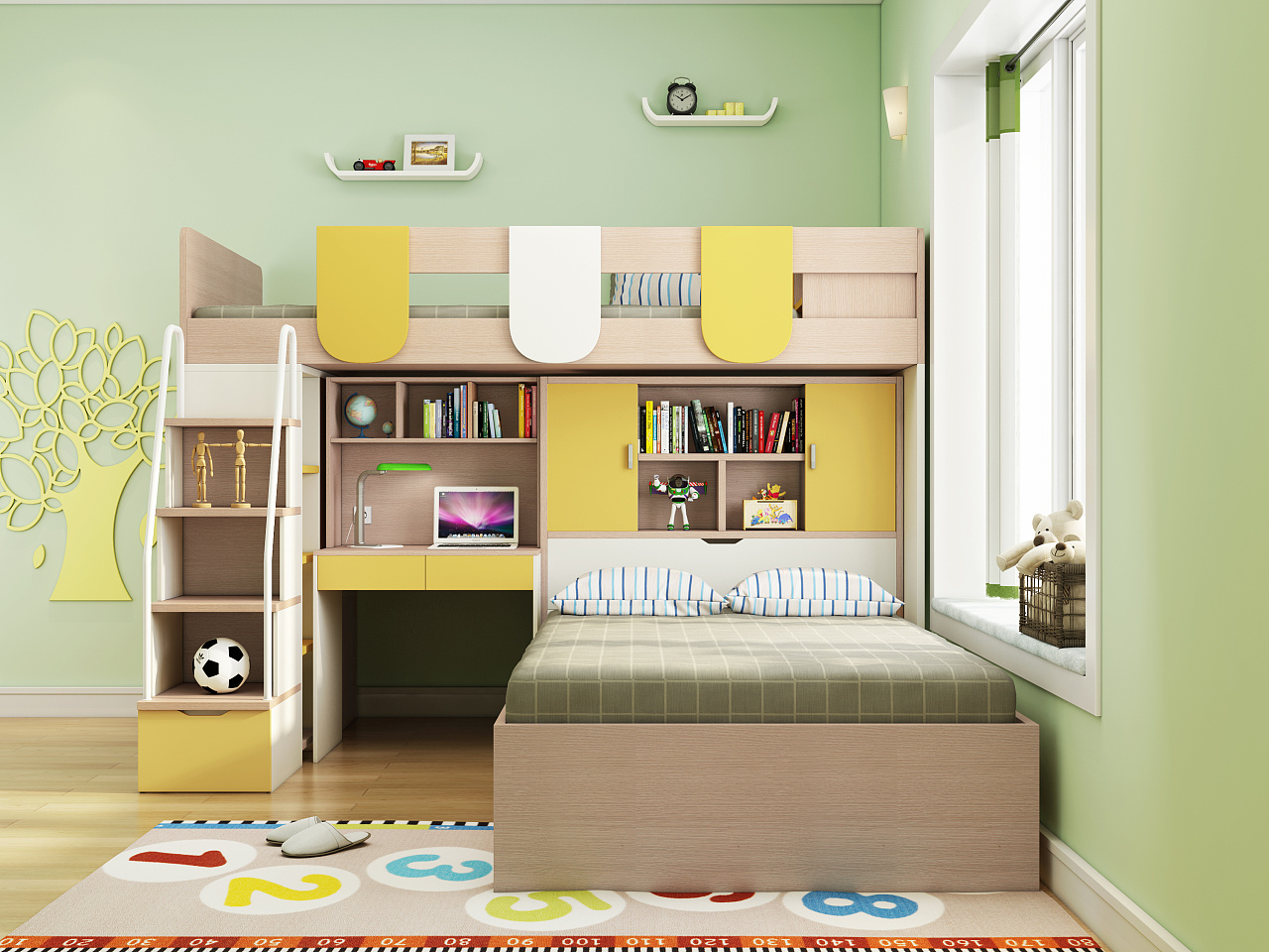 BD36 [尺寸可訂] 兒童款 金屬支架雙層碌架床/高架床 Metal Frame Bunk Bed for kids – Bonafide.hk