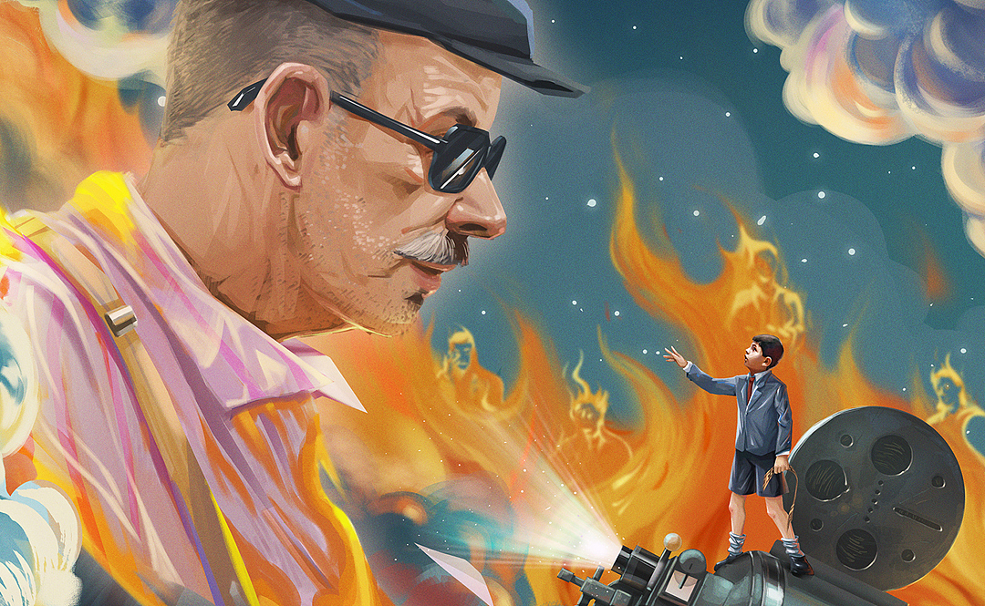 天堂电影院同人手绘海报