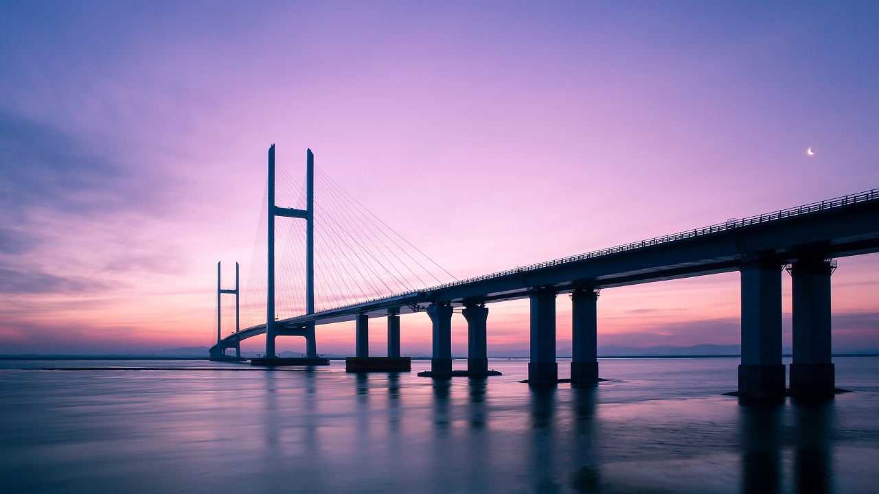 风光组-通往朝鲜的国门湾大桥-三群-孙奇峰