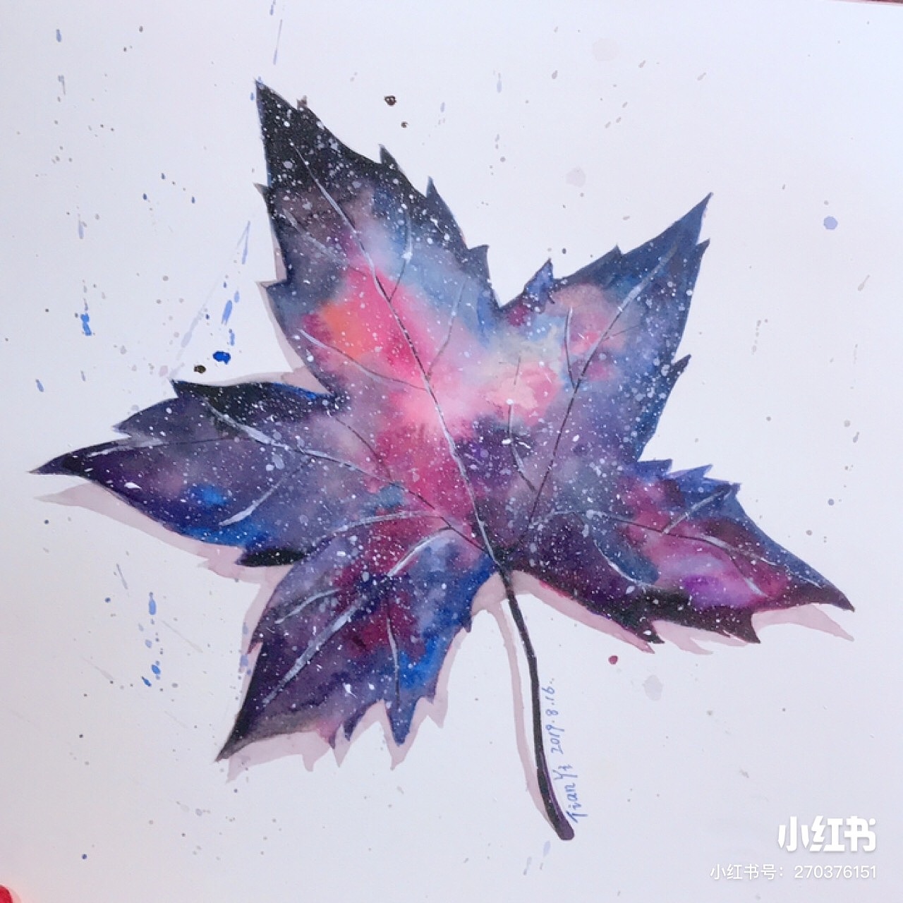 16k水彩枫叶（图ZMjE1NjAyMTA0） - 绘画 - 站酷设计师Z71199807原创素材 - 站酷ZCOOL