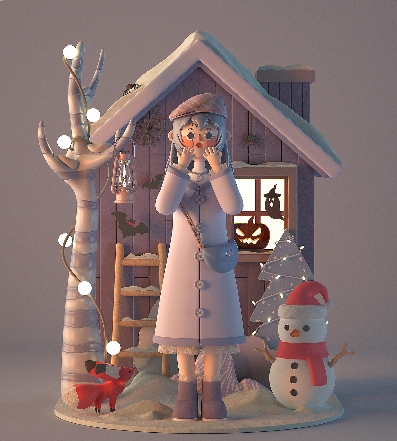 四季女孩 人物场景建模练习