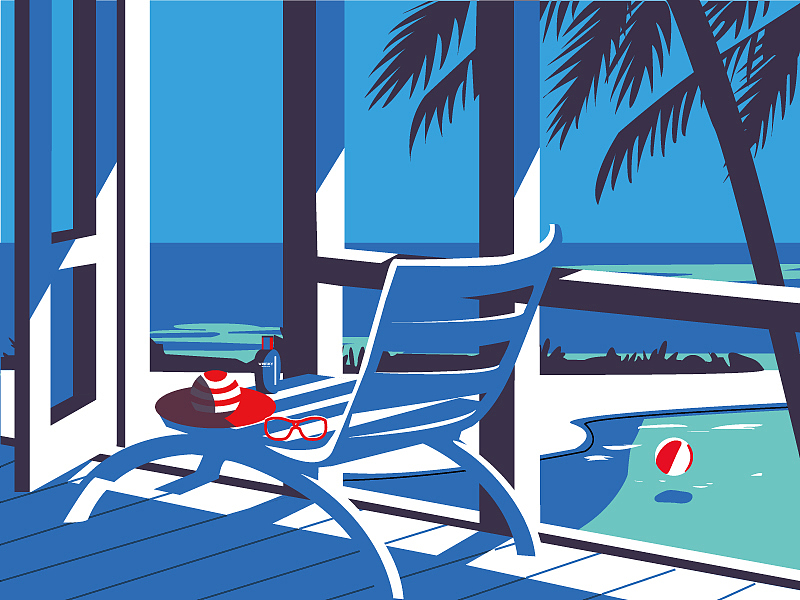 海边盛夏（图ZMTExOTcyMjc2） - 艺术插画 - 站酷设计师cheryy原创素材 - 站酷ZCOOL