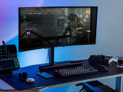 华为电竞显示器评测文章配图拍摄