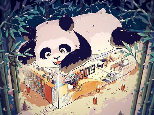 熊猫宝宝和2019的小伙伴们