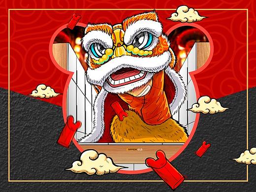 《OPPEIN·鼠年新春系列插画海报》