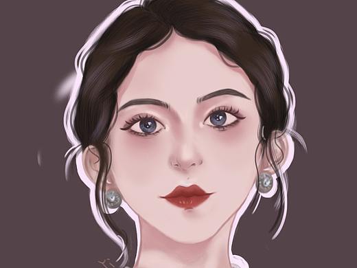 手绘头像 头像插画（个人主页-ZNDg4MjI0NDA=） - 商业插画 - 站酷设计师爱吃米饭的陈原创素材 - 站酷ZCOOL