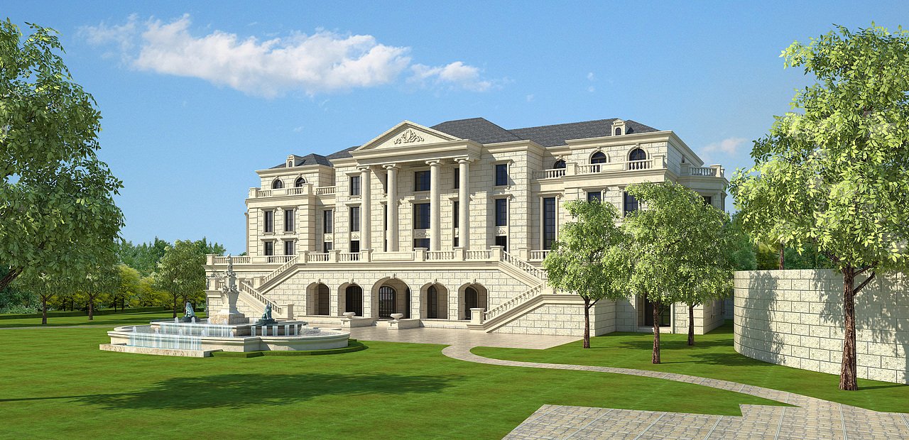 法式别墅会所|空间|建筑设计|做设计的猪_原创作品-站酷zcool