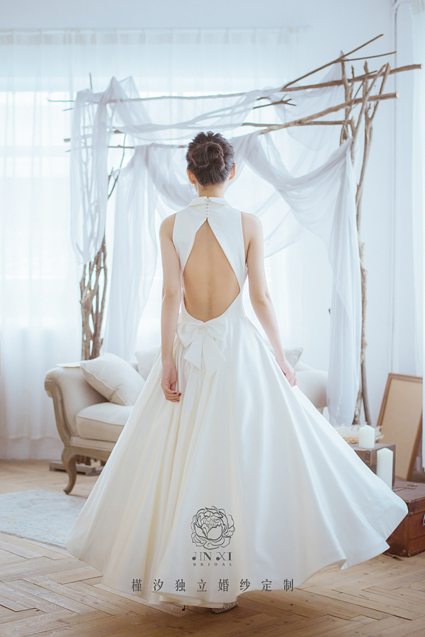 槿夕独立婚纱JINNCY设计单品:小赫本