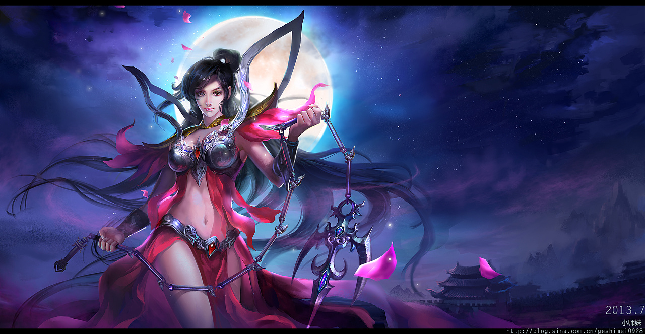 传奇世界中秋海报 女角 女战士