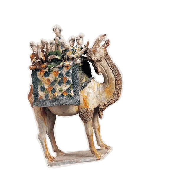 当文物遇见插画｜骆驼载乐俑（图ZMjc2NTA1MjU2） - 动画片 - 站酷设计师yueqing7原创素材 - 站酷ZCOOL