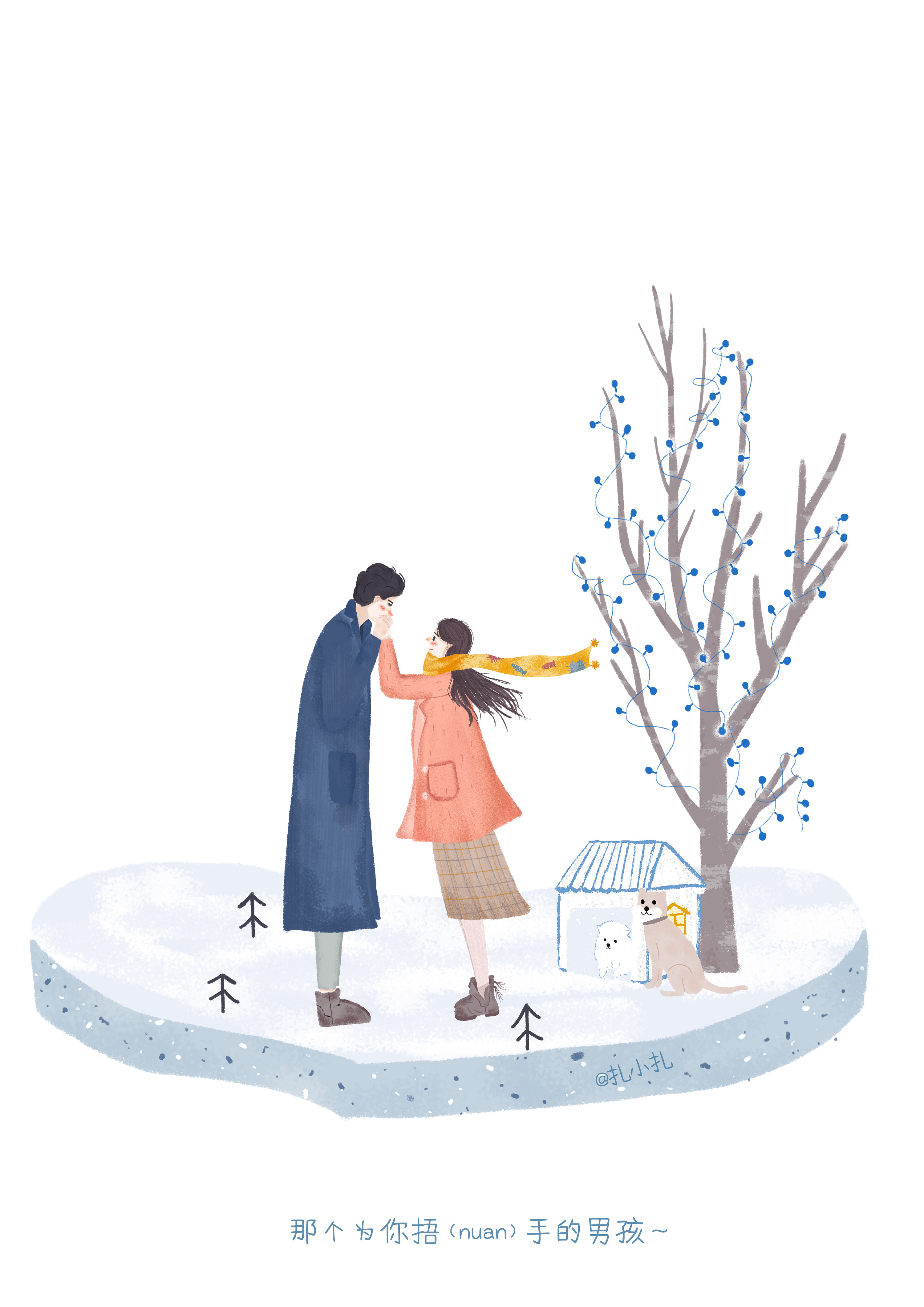 《四季恋歌》情侣插画合辑:6种恋爱粉色系&宠物情缘.