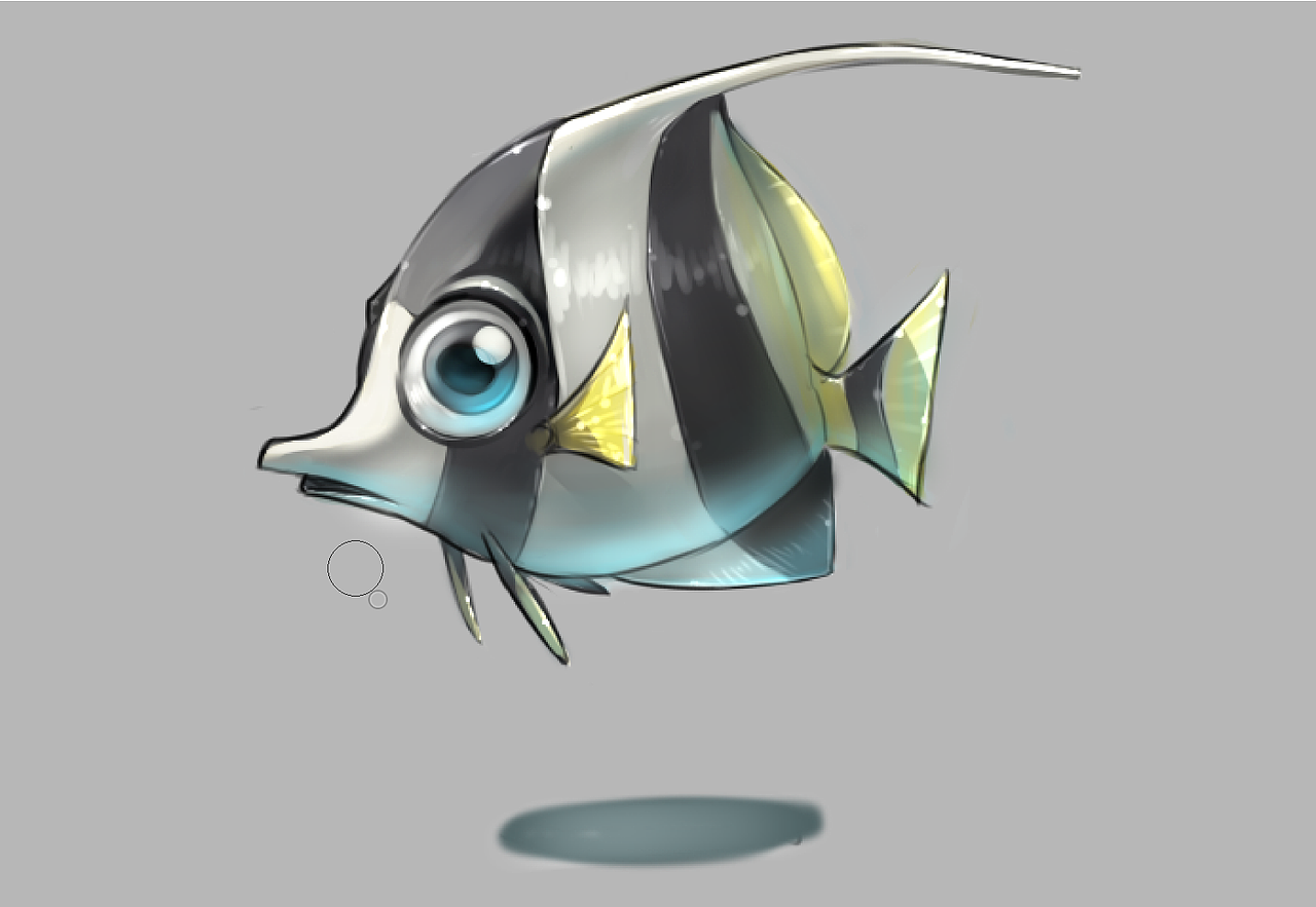 画鱼的小教程 （很长时间没用SAI画东西了 最近练练手 自己yy一下 后面有步骤 ）（图ZNDc1NzMyNA==） - 概念设定 - 站酷设计师磨叽的喵星人原创素材 - 站酷ZCOOL