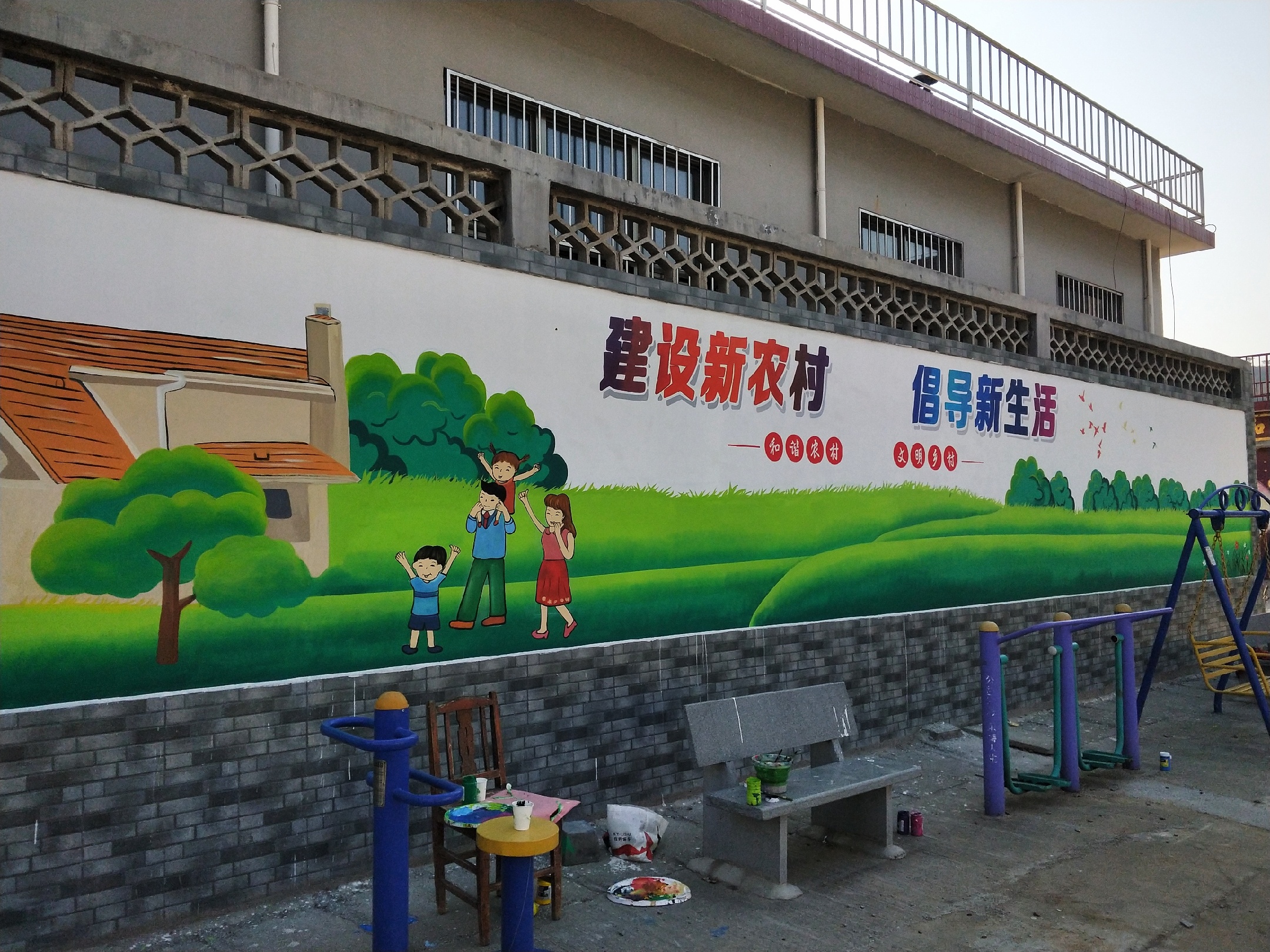 济南农村文化墙彩绘