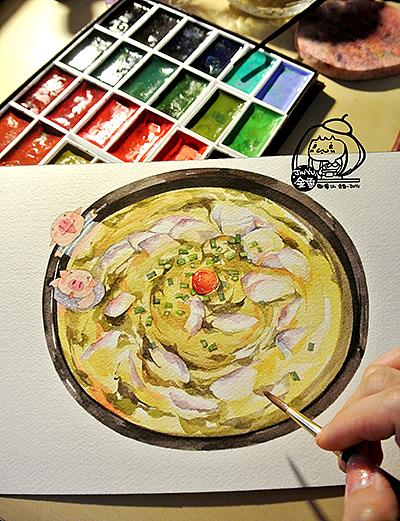 金鱼手绘美食酸菜鱼