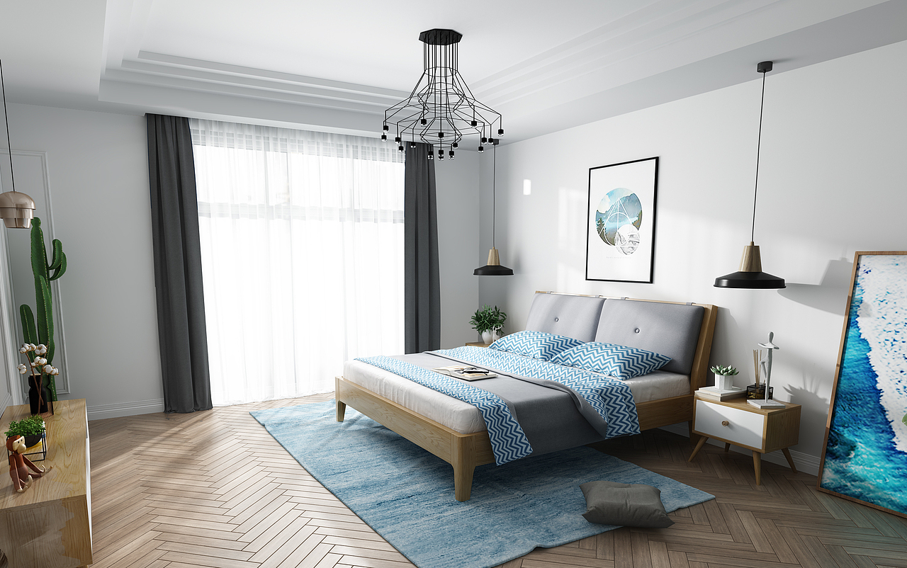 北欧卧室系列家具（图ZOTQ4MDc1NzY=） - 生活用品 - 站酷设计师纪敏原创素材 - 站酷ZCOOL