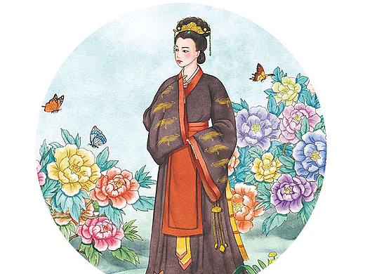 中国传统服饰上