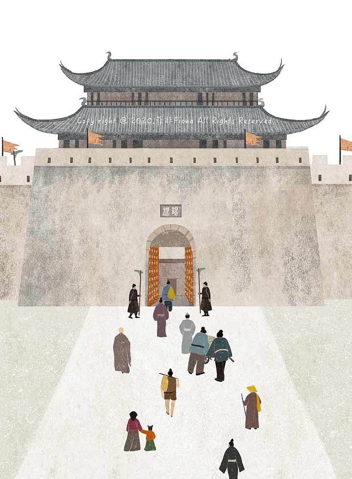 一组中国风插画（二）（图ZMjAzNTI1NDEy） - 商业插画 - 站酷设计师菲非Fiona原创素材 - 站酷ZCOOL