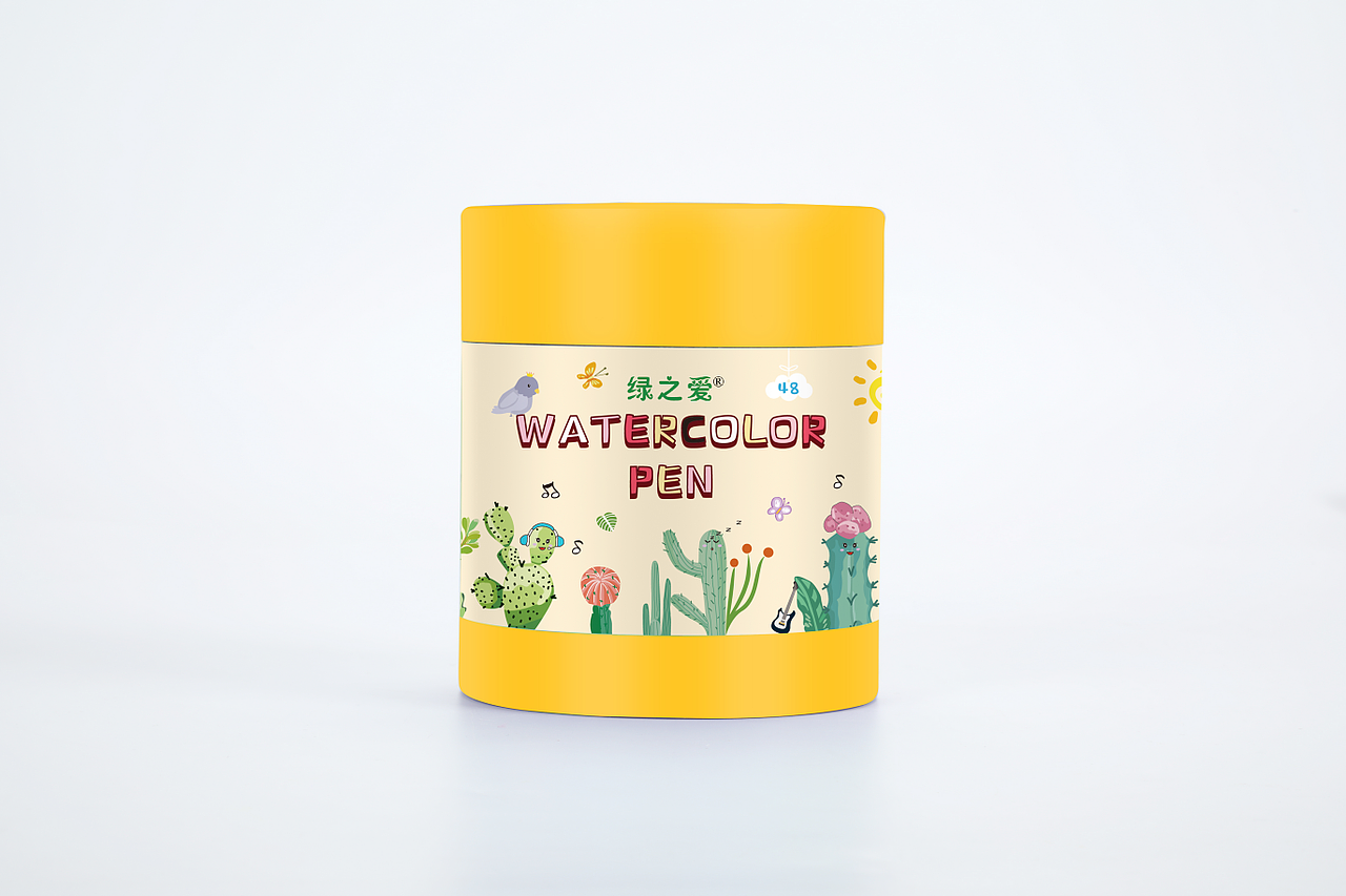 圆筒画笔封面设计