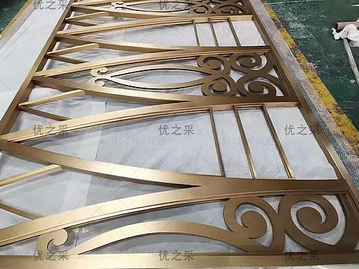 不锈钢新品中式玄关玫瑰金花格屏风客厅办公室屏风