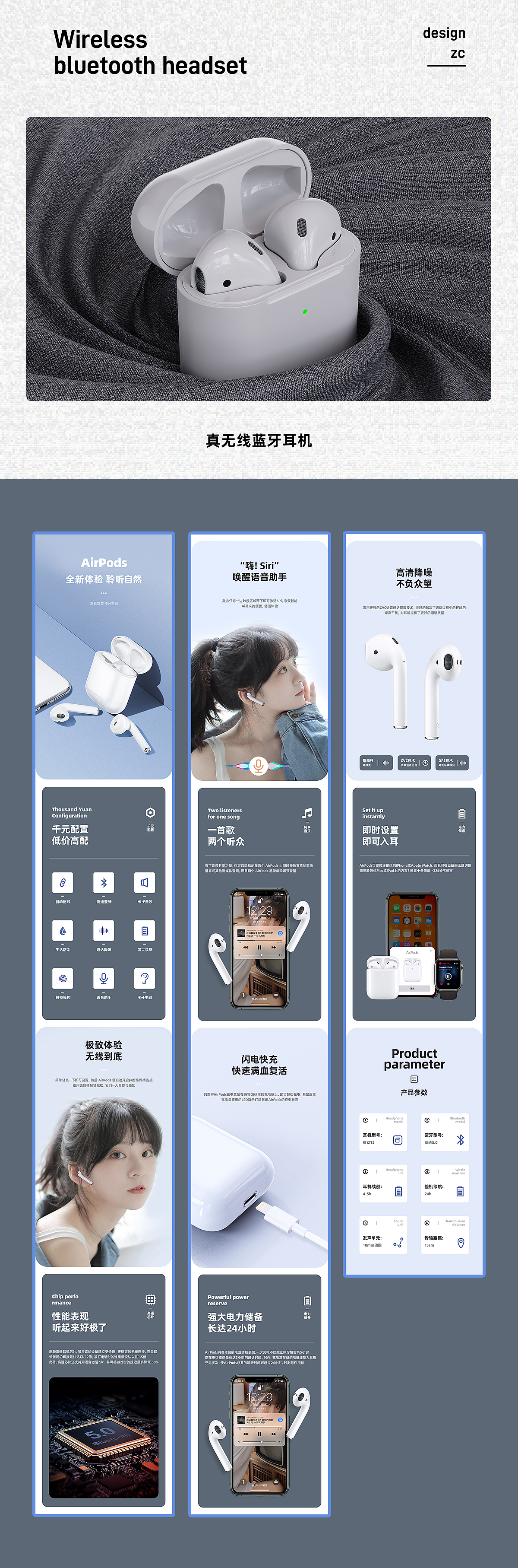 蓝牙耳机X2（图ZMjIxOTQyMDM2） - 电商 - 站酷设计师谷鸣智创视觉原创素材 - 站酷ZCOOL