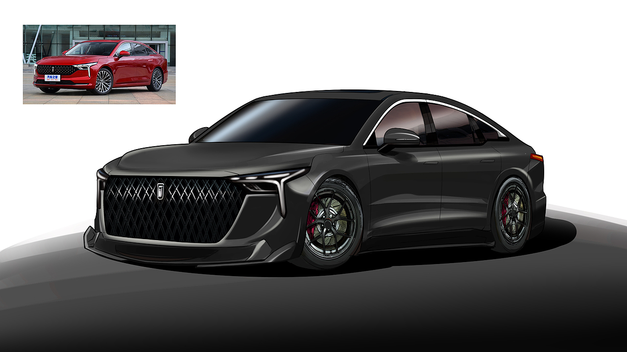 奔腾b70改装赛旗版黑武士版