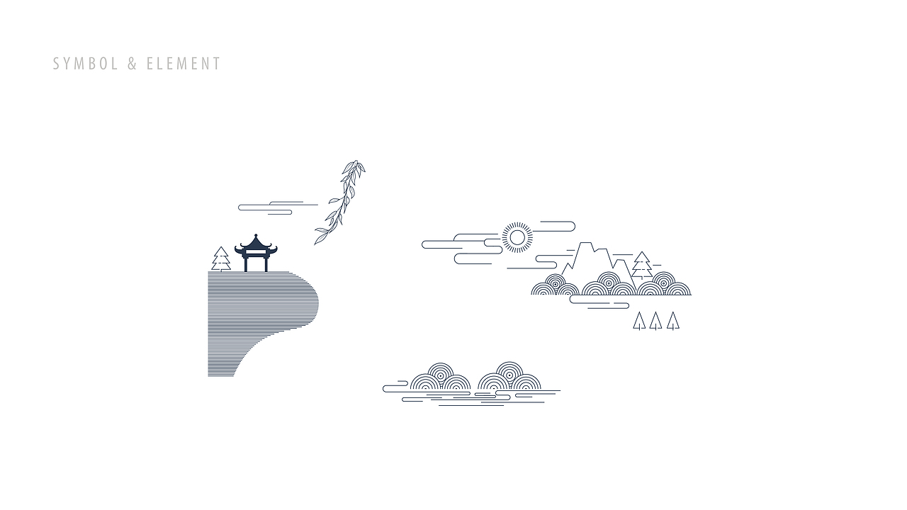 月下影景中亭，十影亭品牌VI设计（图ZMjEyNTg4MzI4） - 品牌 - 站酷设计师七克文创原创素材 - 站酷ZCOOL