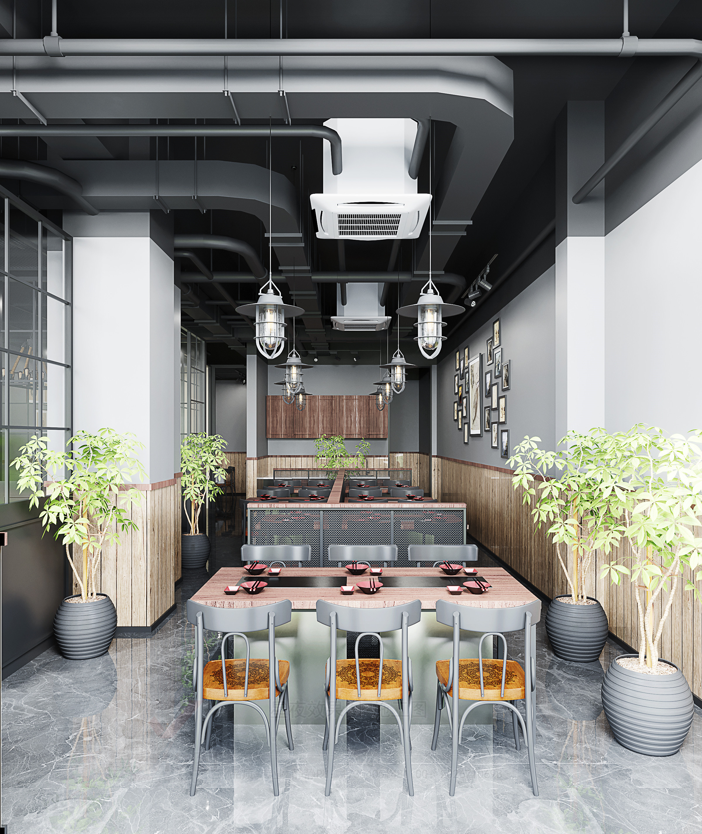 工装|工业风琉璃盏餐饮—餐厅