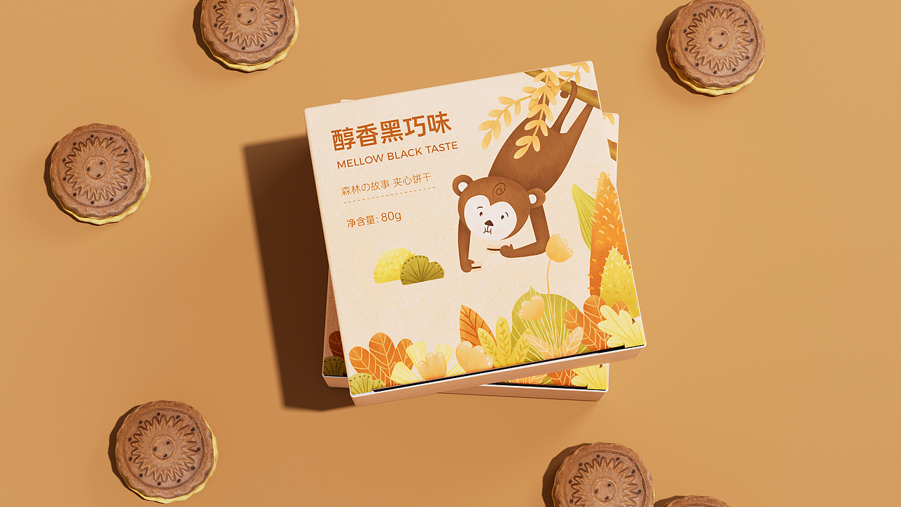 森林の故事曲奇饼干包装设计