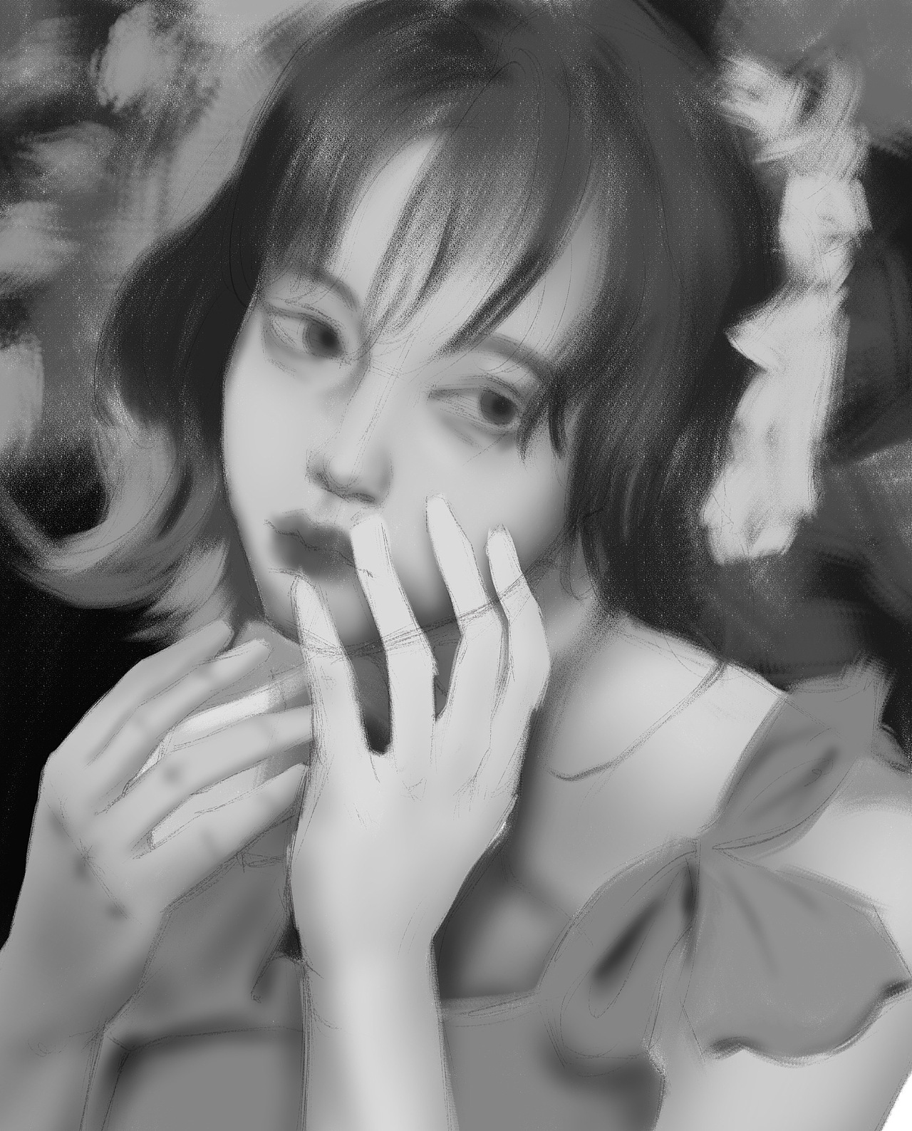 美女头像绘画步骤