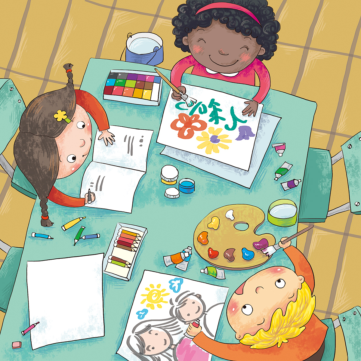 儿童绘本中国风水墨插画（图ZMTEyMjAzMjM2） - 绘本 - 站酷设计师汉图文化公司原创素材 - 站酷ZCOOL