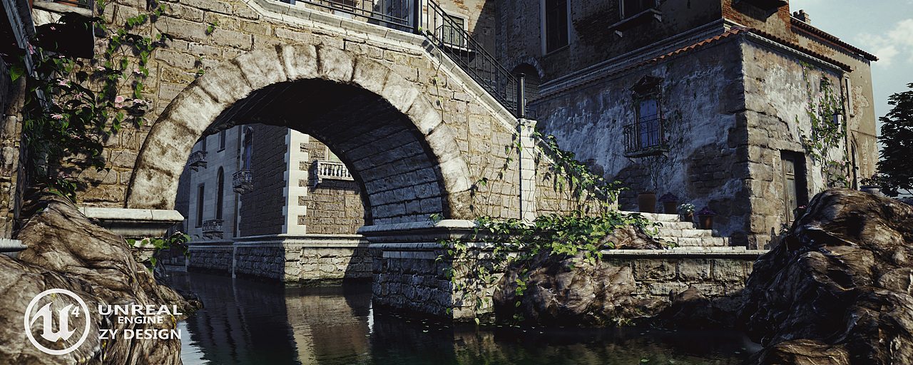ZY-DESIGN UE4场景# Italy Water City（图ZOTYyNjE2OTI=） - 场景 - 站酷设计师TendernessHy原创素材 - 站酷ZCOOL