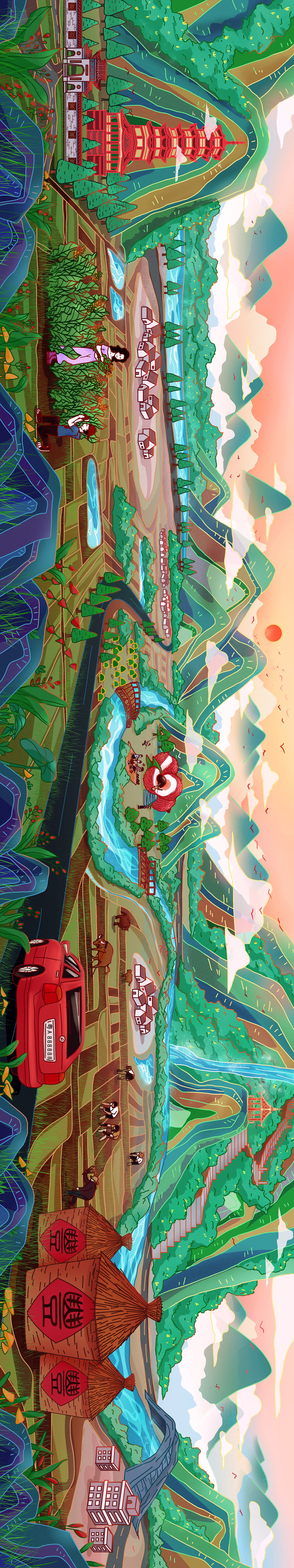 我的家乡（图ZMjQ1OTE2MTg4） - 创作习作 - 站酷设计师反气旋原创素材 - 站酷ZCOOL
