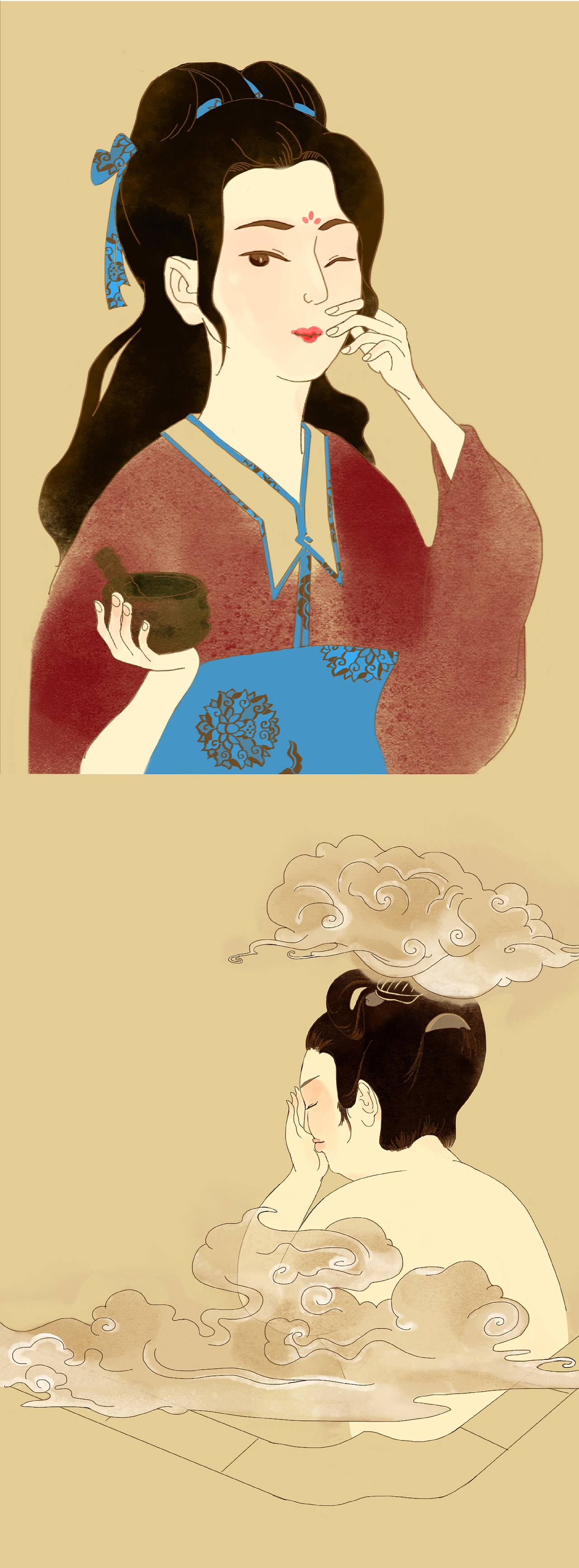 四大美女系列面膜包裝（图ZMTc1MzQ3MDAw） - 包装 - 站酷设计师括号二两原创素材 - 站酷ZCOOL