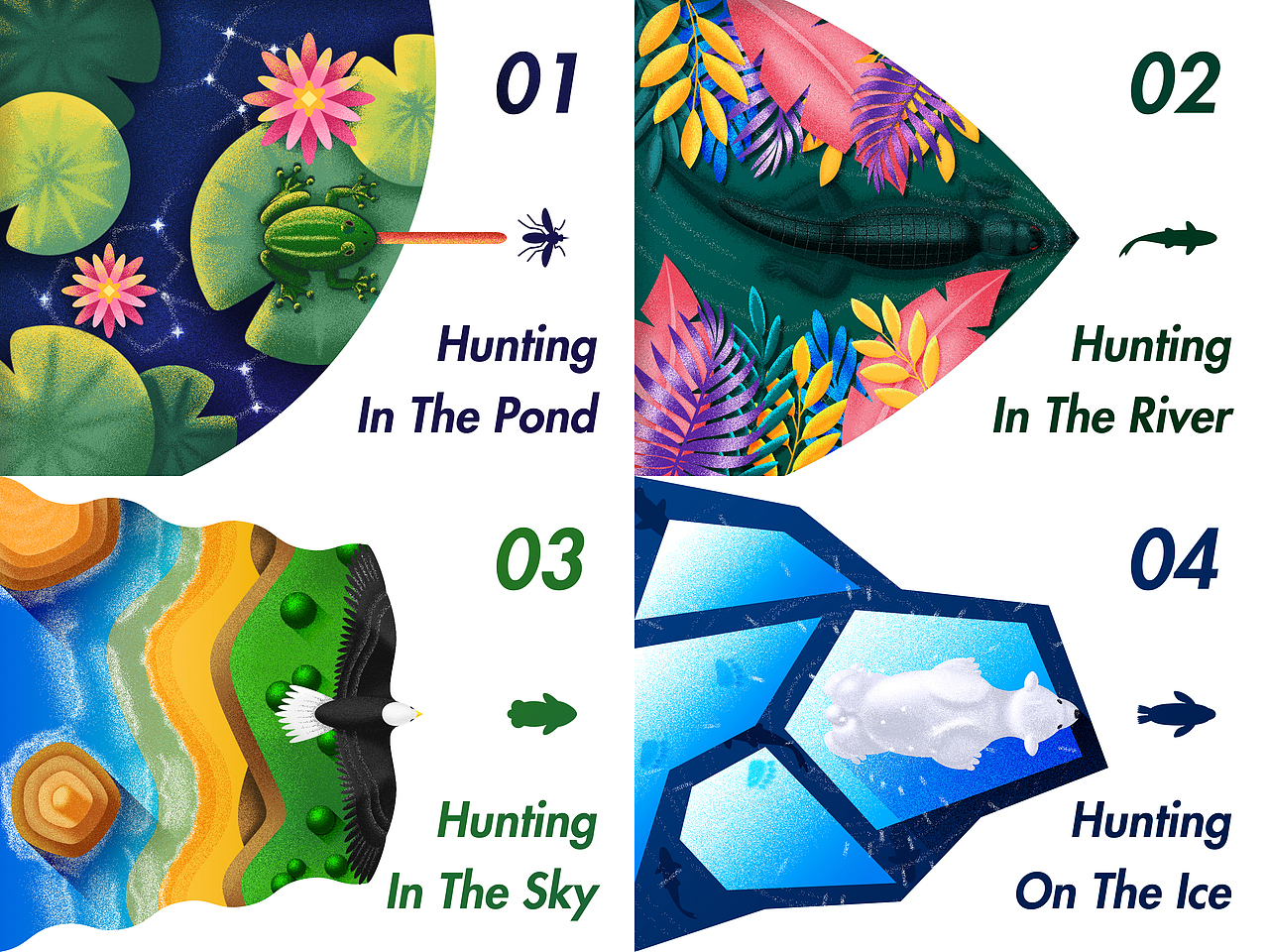 噪点质感插画练习:HUNTING