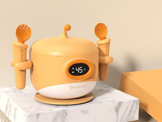 小鱼同学儿童恒温碗