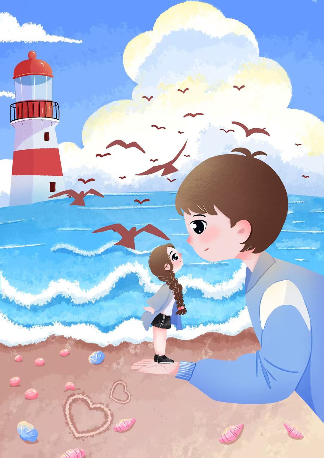 海边之旅（图ZMzk0NDI3MTQ0） - 绘本 - 站酷设计师爱画画的曲奇原创素材 - 站酷ZCOOL