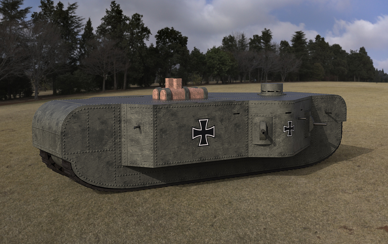 文物复原:德国一战k-wagen坦克