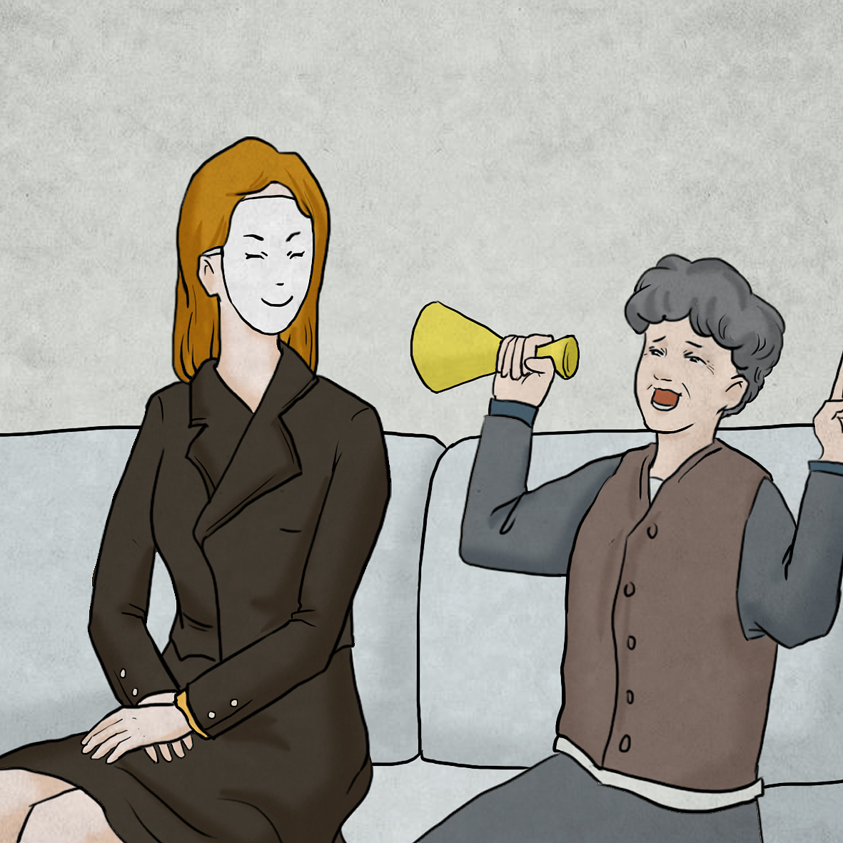 习惯性伪装症：
害怕亲戚实质上是对自己伪装的抗拒<br>因为面对亲戚时总要戴上一副面具<br>装作工作体面生活顺遂的模样<br>过年的时候伪装得太多<br>连自己都快信以为真了<br>直到收到老板训斥工作疏漏的短信<br>才想起自己其实就是个社畜<br>