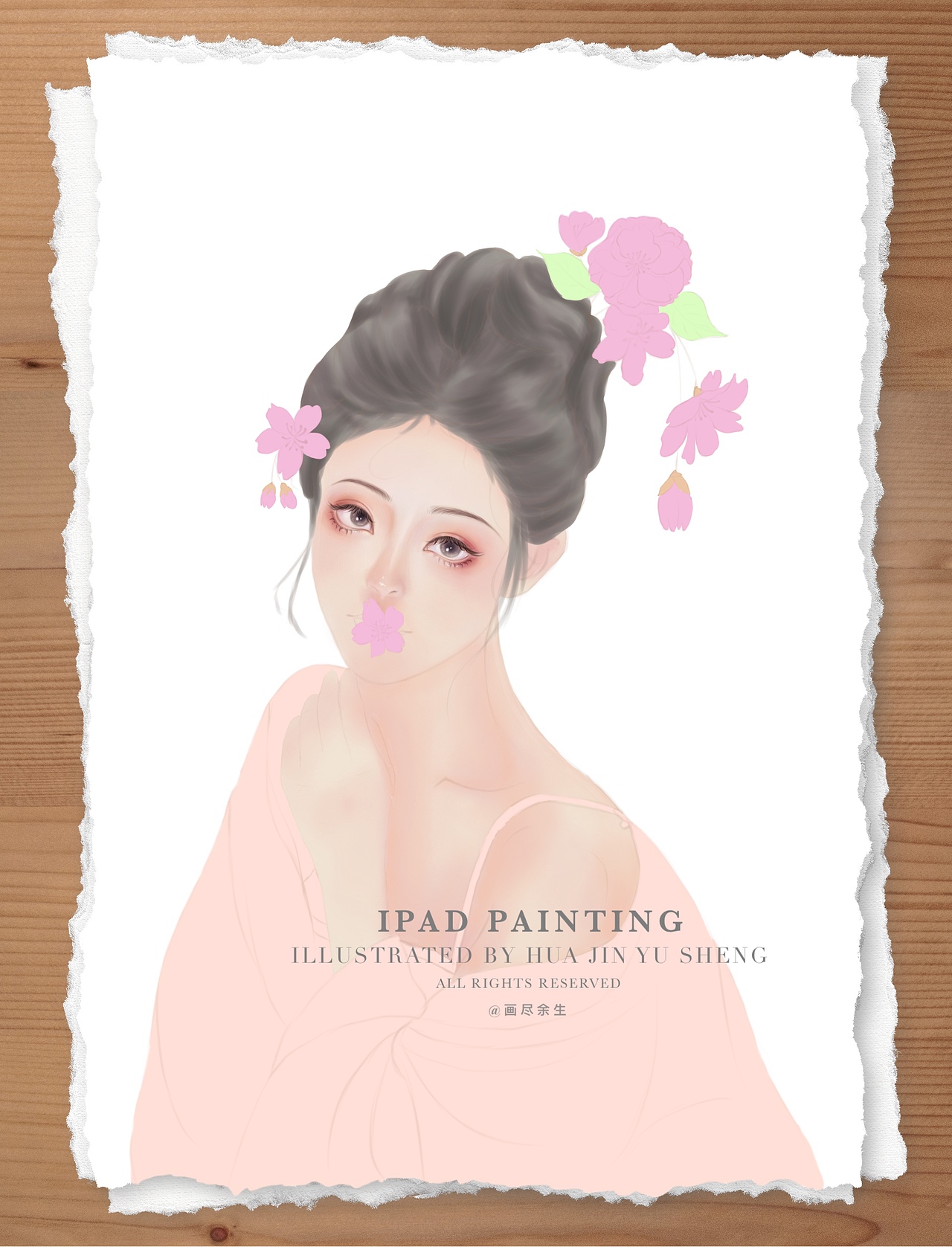 樱花红陌上，杨柳（图ZMjk0MjE1OTA0） - 商业插画 - 站酷设计师画尽余生原创素材 - 站酷ZCOOL