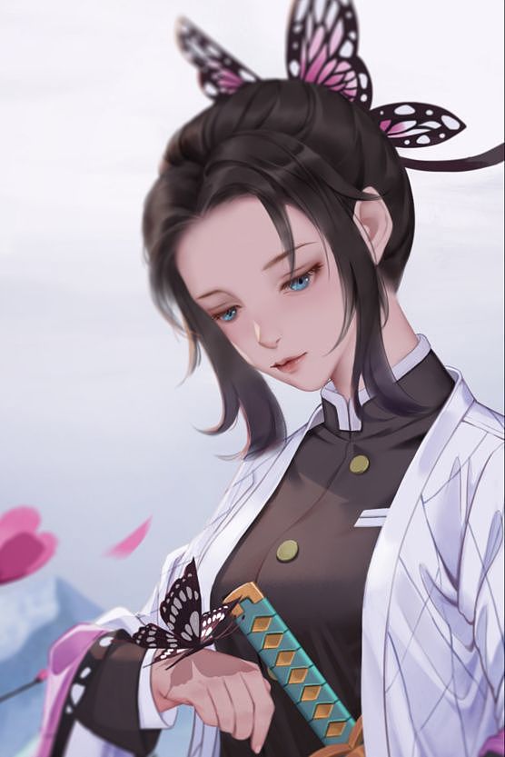 Day 01|插画练习-蝴蝶忍同人插画（图ZMzMyNDYwMjEy） - 创作习作 - 站酷设计师Rein芮芮原创素材 - 站酷ZCOOL