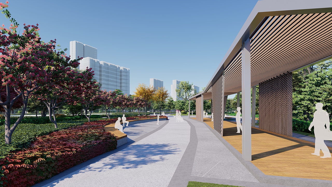 狭长公园节点效果