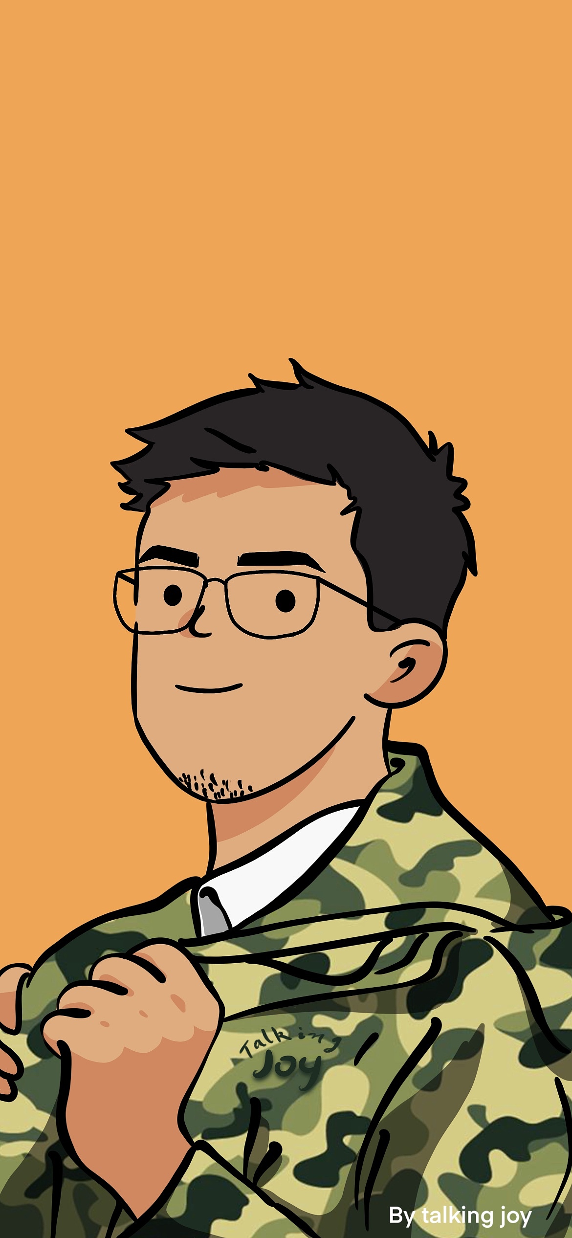 自拍简笔画系列