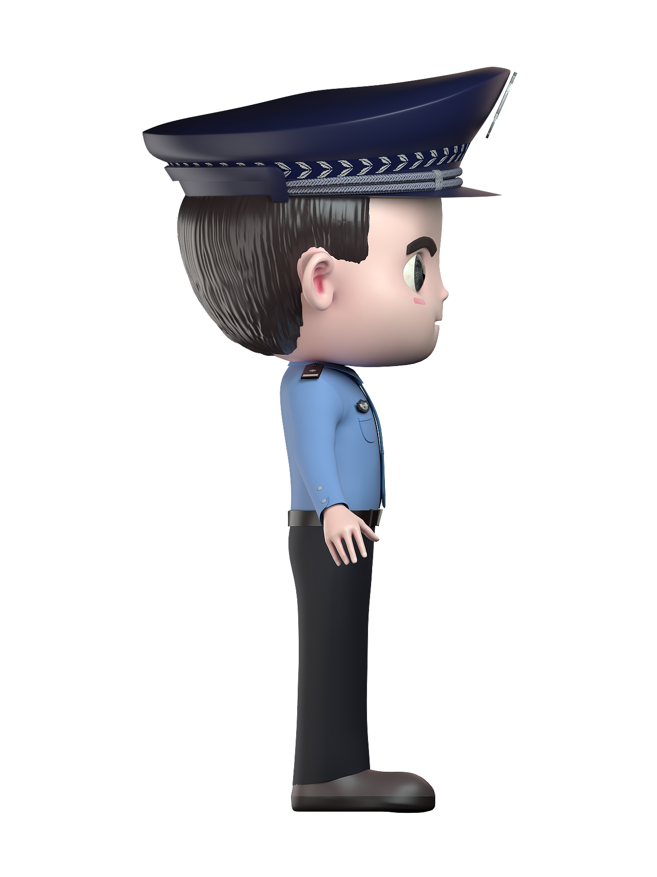 卡通警察小人动画模型制作