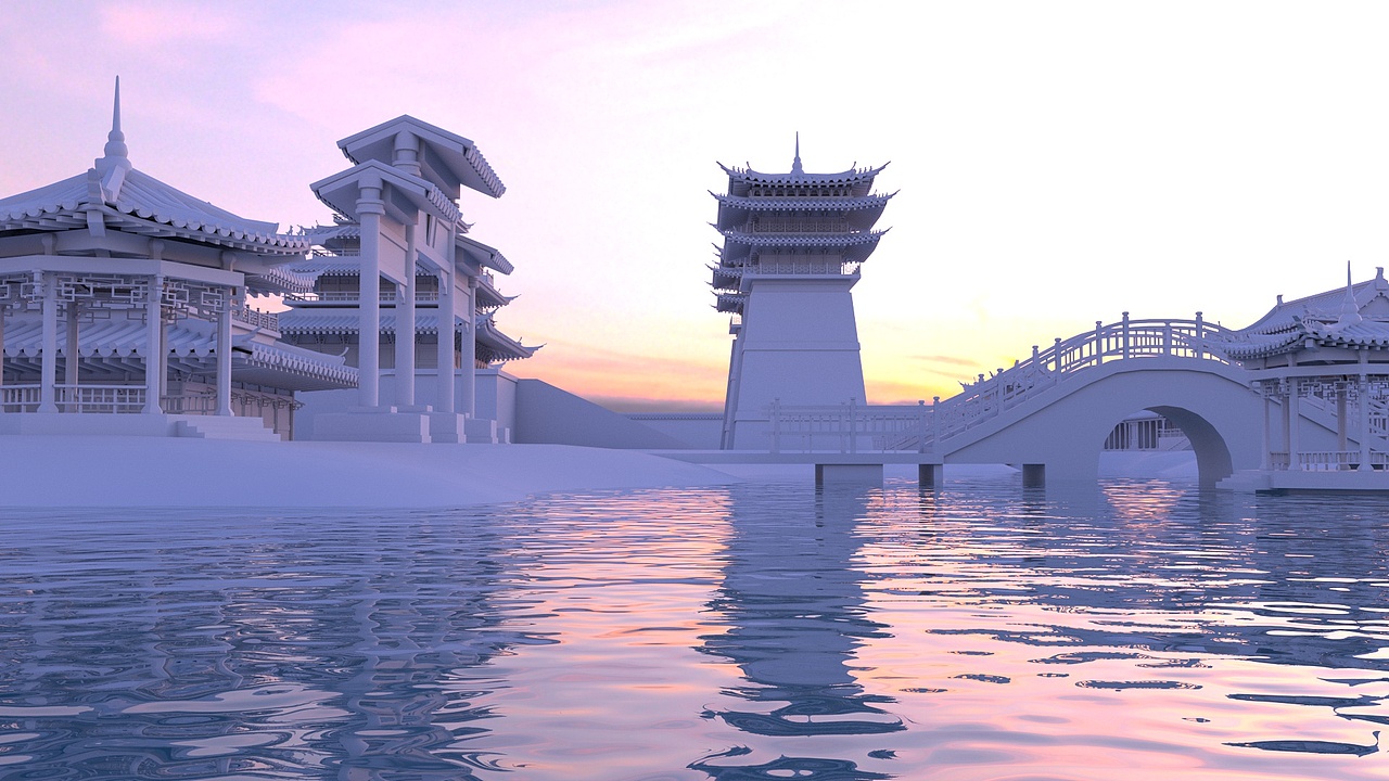 c4d古建,整套建模