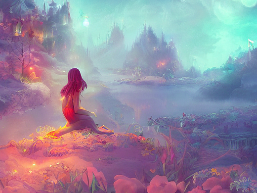 #AI創(chuàng)作實(shí)驗(yàn)室#夢(mèng)幻魔法（個(gè)人主頁-ZNjIxNjYyMTI=） - AI作品 - 站酷設(shè)計(jì)師禿頂?shù)睦贤米釉瓌?chuàng)素材 - 站酷ZCOOL