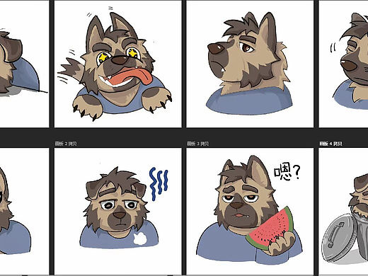 小德牧Q版表情包（个人主页-ZNjg1MDg3MjQ=） - 其他 - 站酷设计师阿斯tell原创素材 - 站酷ZCOOL