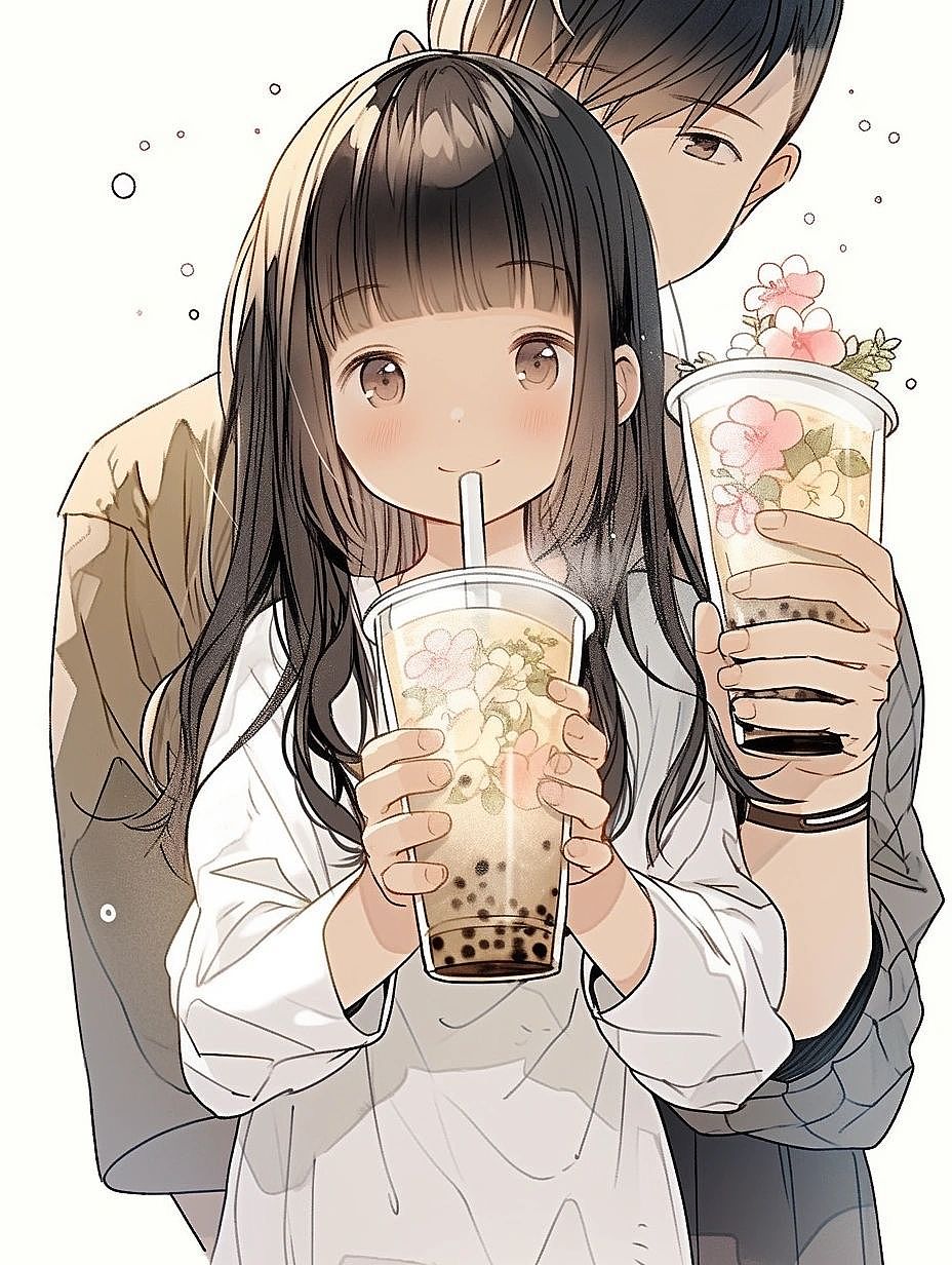 二次元奶茶店海报