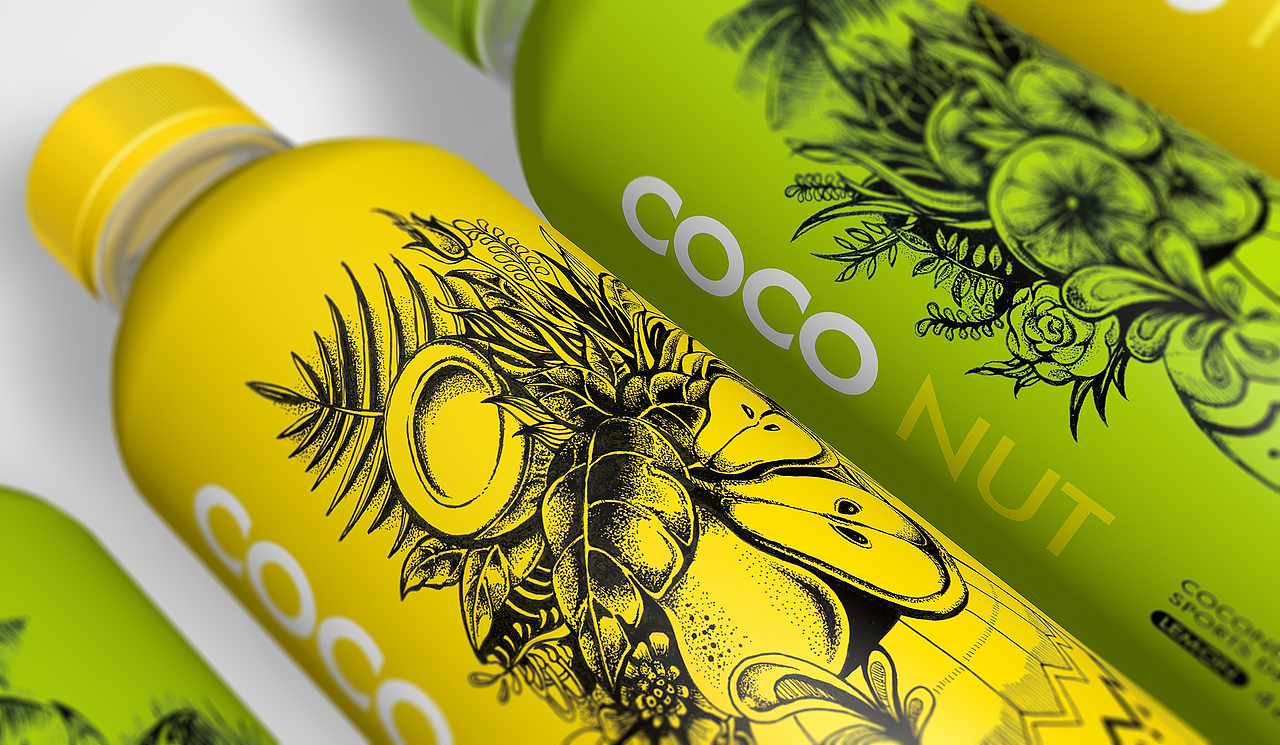 奥格光年作品分享:口渴拿TA椰子水运动饮料品牌体系设计