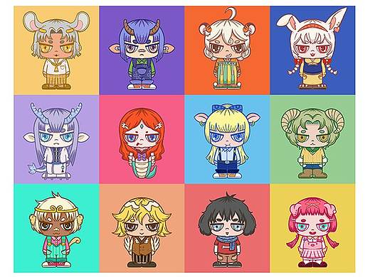 十二生肖国潮插画及衍生文创设计