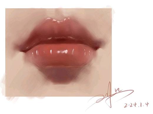 厚涂临摹#嘴唇